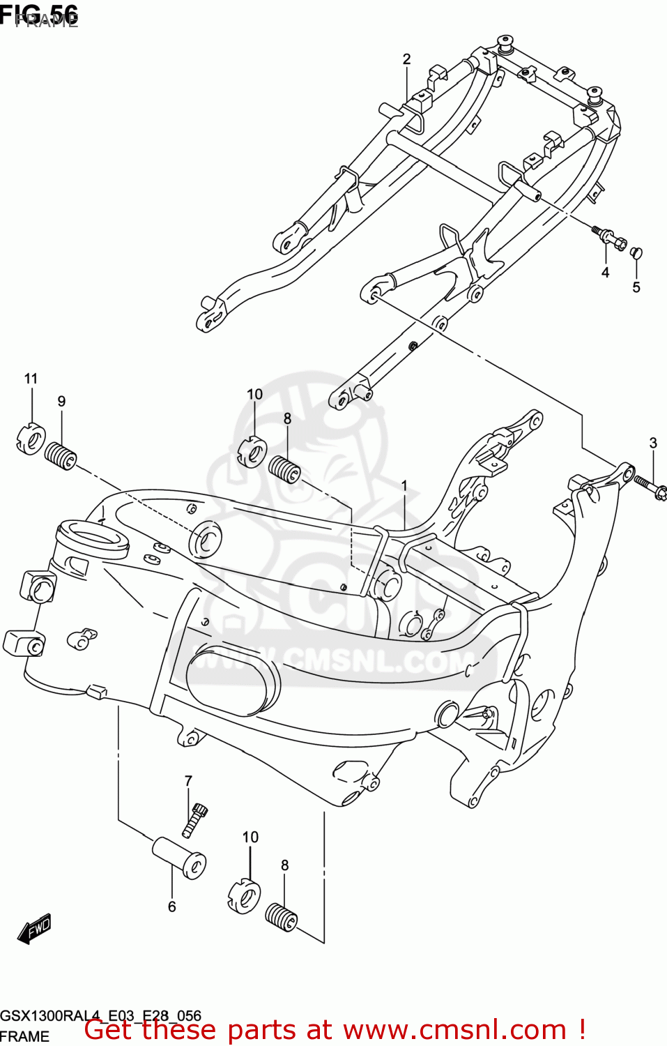 FRAME GSX1300RA HAYABUSA 2014 (L4) USA (E03)