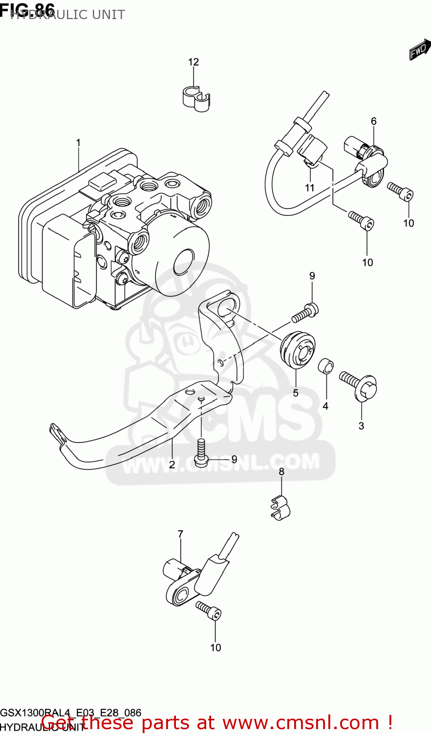 HYDRAULIC UNIT GSX1300RA HAYABUSA 2014 (L4) USA (E03)
