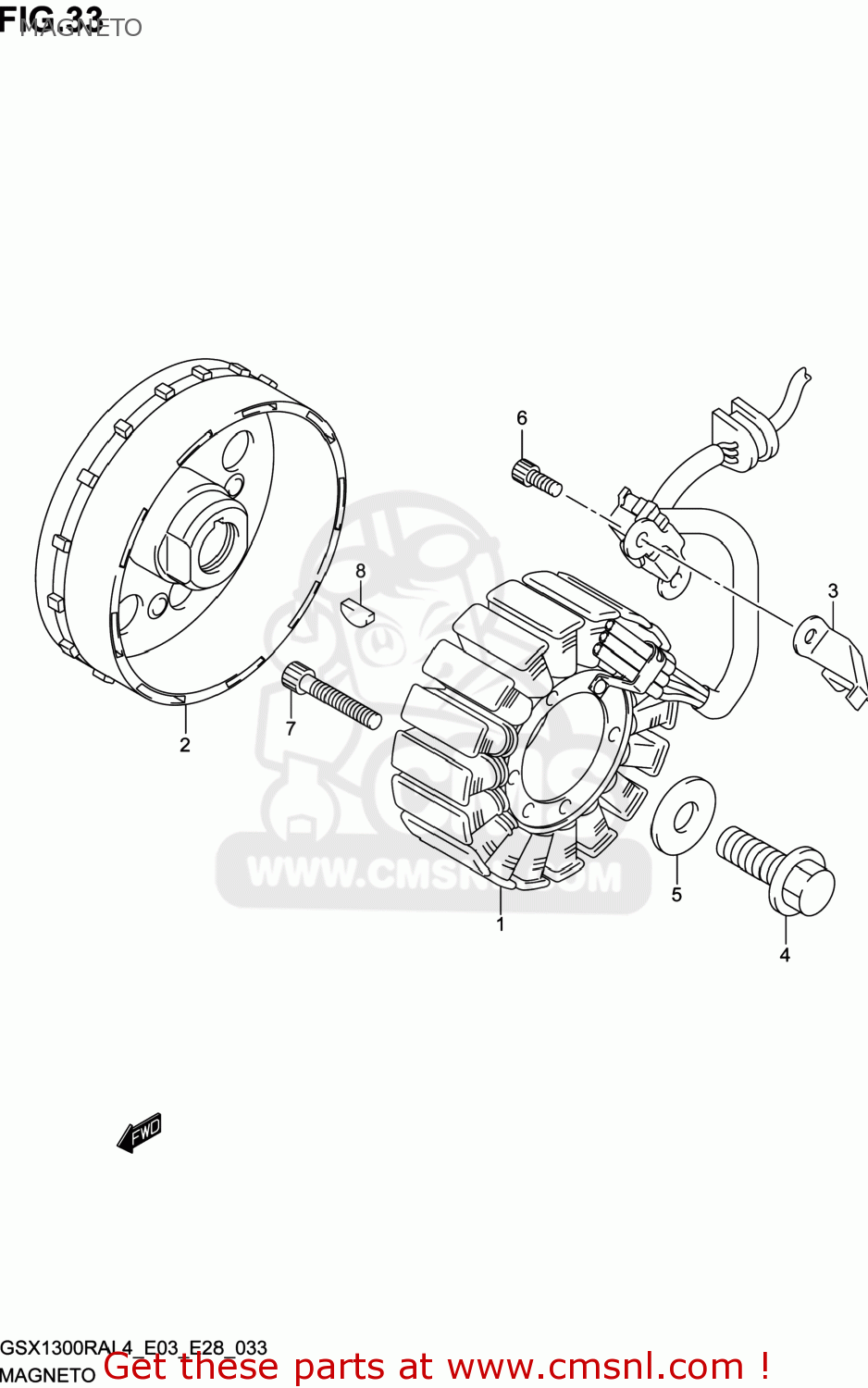 MAGNETO GSX1300RA HAYABUSA 2014 (L4) USA (E03)