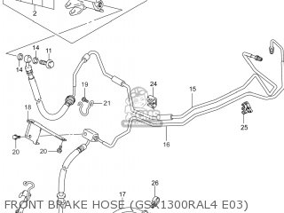 FRONT BRAKE HOSE (GSX1300RAL4 E03) - GSX1300RA HAYABUSA 2014 (L4) USA (E03)