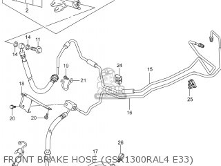 FRONT BRAKE HOSE (GSX1300RAL4 E33) - GSX1300RA HAYABUSA 2014 (L4) USA (E03)