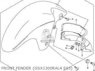 FRONT FENDER (GSX1300RAL4 E03) - GSX1300RA HAYABUSA 2014 (L4) USA (E03)