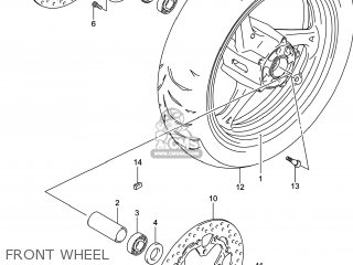 FRONT WHEEL - GSX1300RA HAYABUSA 2014 (L4) USA (E03)