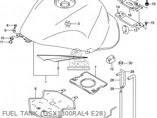 FUEL TANK (GSX1300RAL4 E28) - GSX1300RA HAYABUSA 2014 (L4) USA (E03)