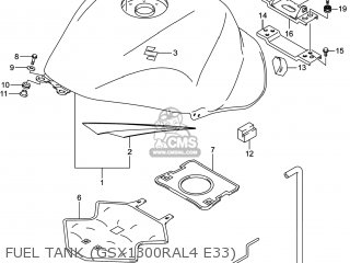 FUEL TANK (GSX1300RAL4 E33) - GSX1300RA HAYABUSA 2014 (L4) USA (E03)