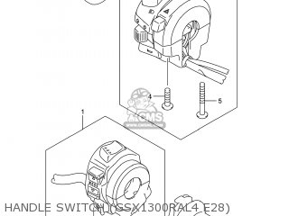 HANDLE SWITCH (GSX1300RAL4 E28) - GSX1300RA HAYABUSA 2014 (L4) USA (E03)