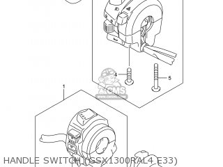 HANDLE SWITCH (GSX1300RAL4 E33) - GSX1300RA HAYABUSA 2014 (L4) USA (E03)