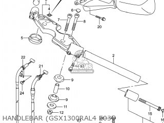 HANDLEBAR (GSX1300RAL4 E03) - GSX1300RA HAYABUSA 2014 (L4) USA (E03)