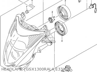 HEADLAMP (GSX1300RAL4 E33) - GSX1300RA HAYABUSA 2014 (L4) USA (E03)