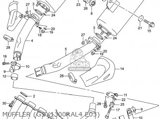 MUFFLER (GSX1300RAL4 E03) - GSX1300RA HAYABUSA 2014 (L4) USA (E03)