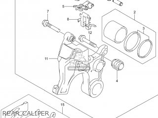 REAR CALIPER - GSX1300RA HAYABUSA 2014 (L4) USA (E03)