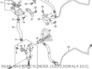 REAR MASTER CYLINDER (GSX1300RAL4 E03) - GSX1300RA HAYABUSA 2014 (L4) USA (E03)