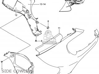 SIDE COWLING - GSX1300RA HAYABUSA 2014 (L4) USA (E03)