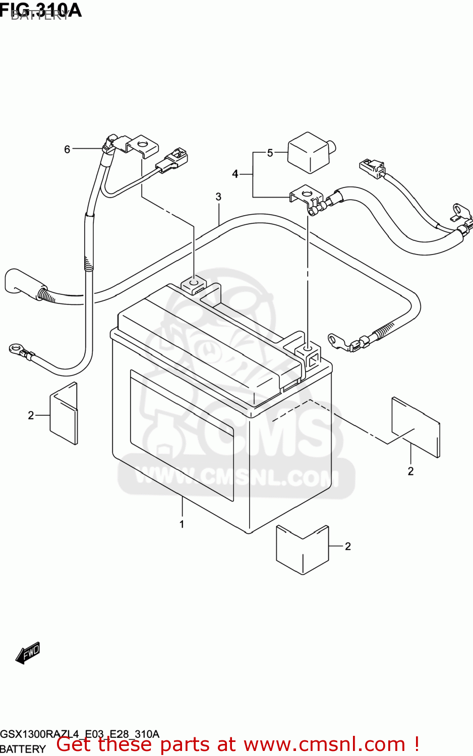 BATTERY GSX1300RAZ HAYABUSA 2014 (L4) USA (E03)