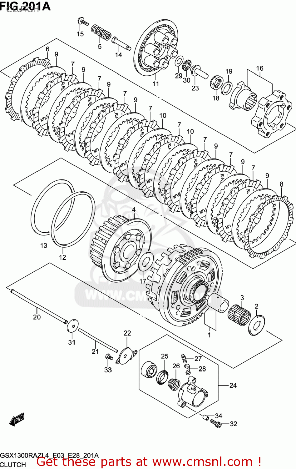 CLUTCH GSX1300RAZ HAYABUSA 2014 (L4) USA (E03)