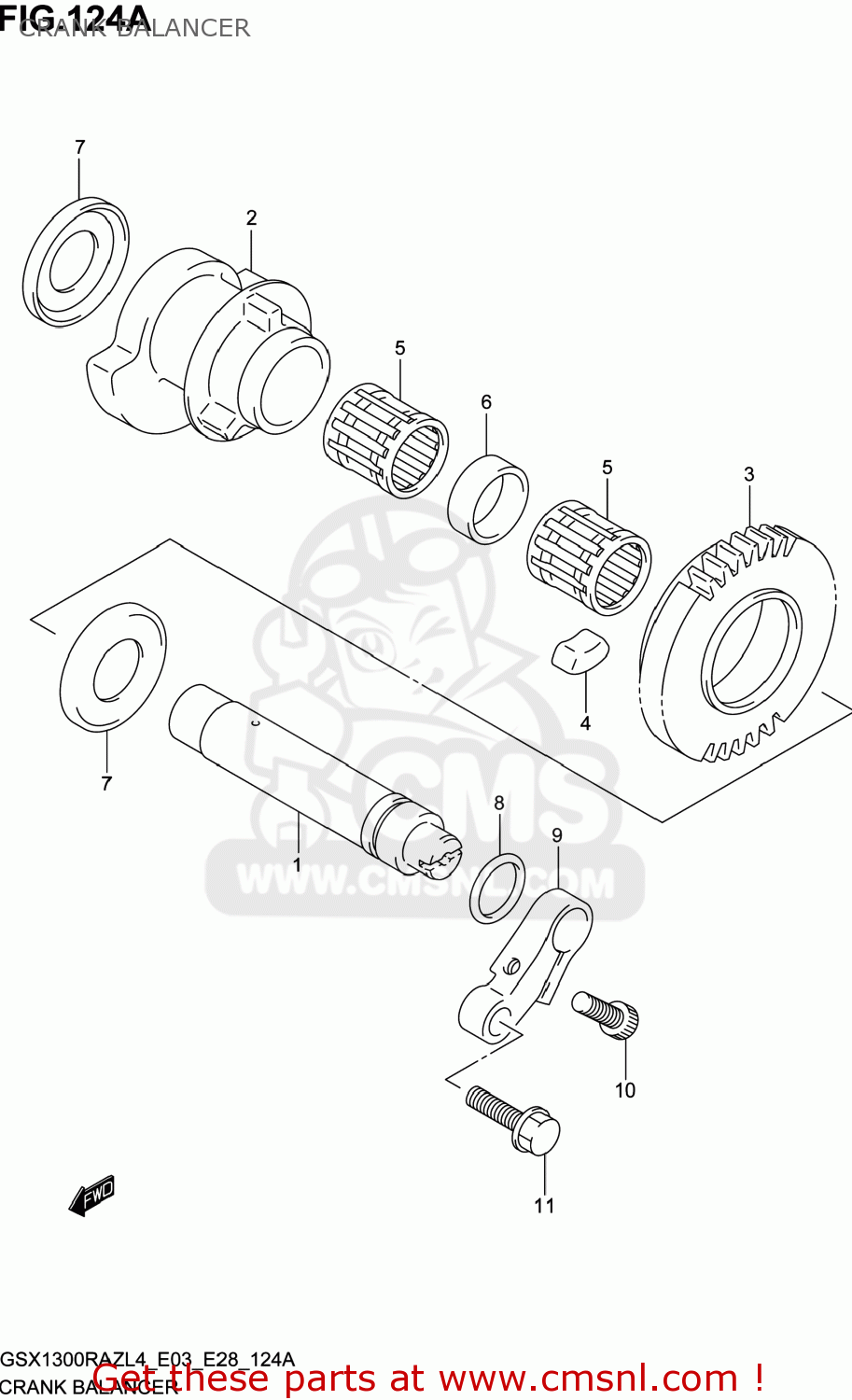 CRANK BALANCER GSX1300RAZ HAYABUSA 2014 (L4) USA (E03)