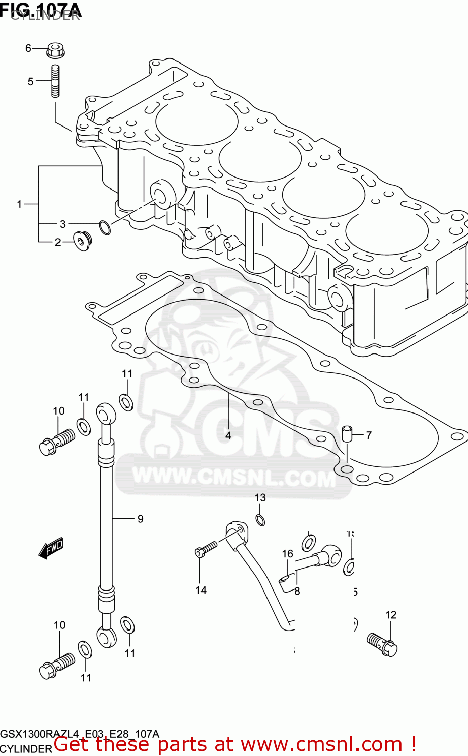 CYLINDER GSX1300RAZ HAYABUSA 2014 (L4) USA (E03)