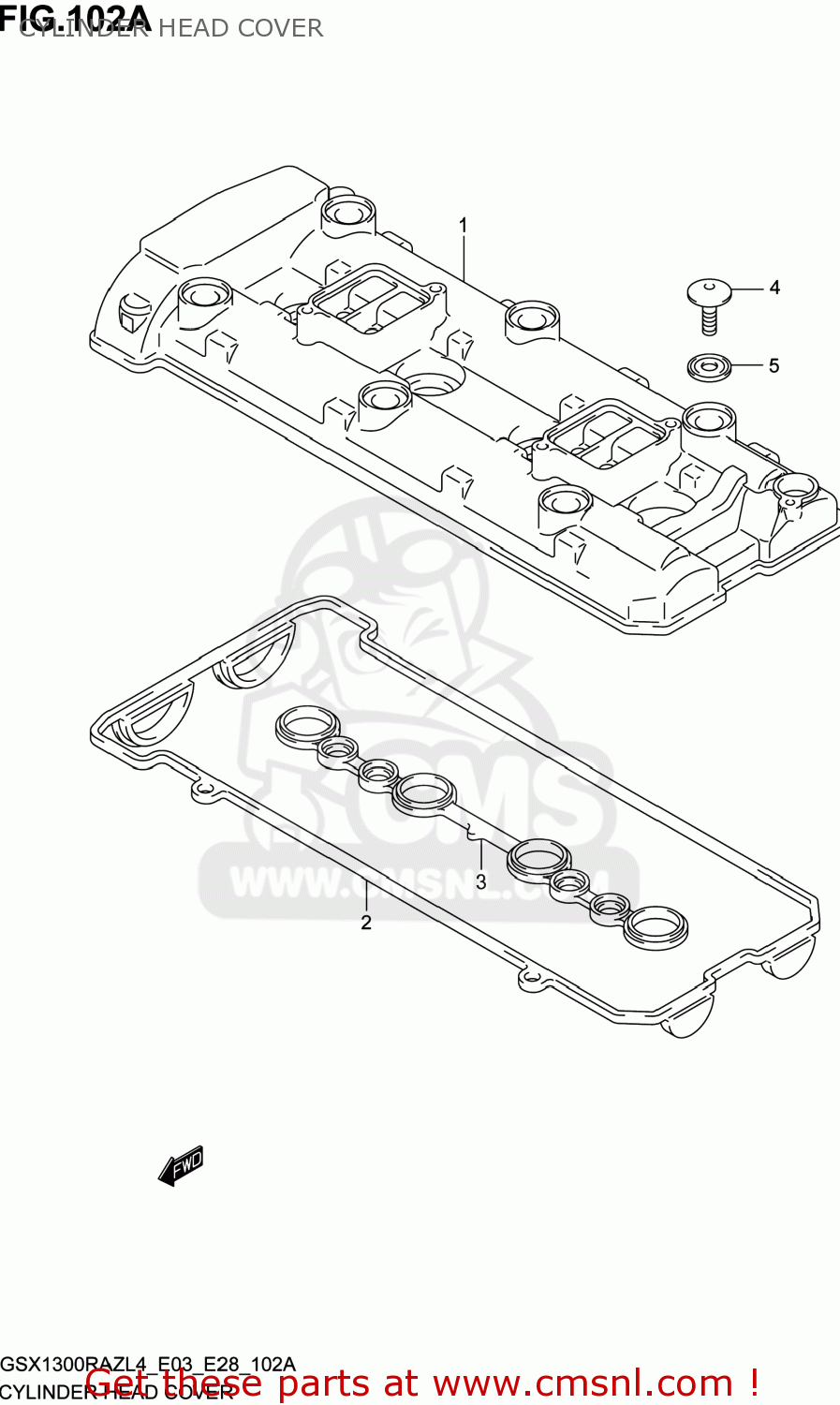 CYLINDER HEAD COVER GSX1300RAZ HAYABUSA 2014 (L4) USA (E03)
