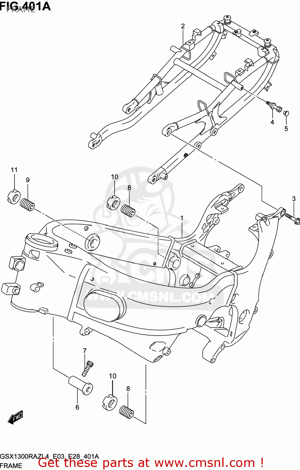 FRAME GSX1300RAZ HAYABUSA 2014 (L4) USA (E03)