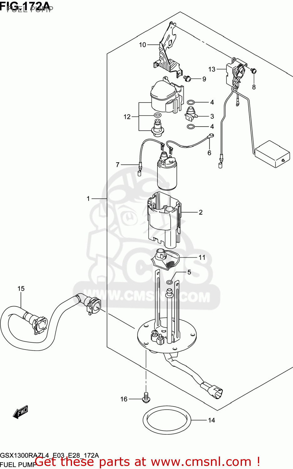 FUEL PUMP GSX1300RAZ HAYABUSA 2014 (L4) USA (E03)