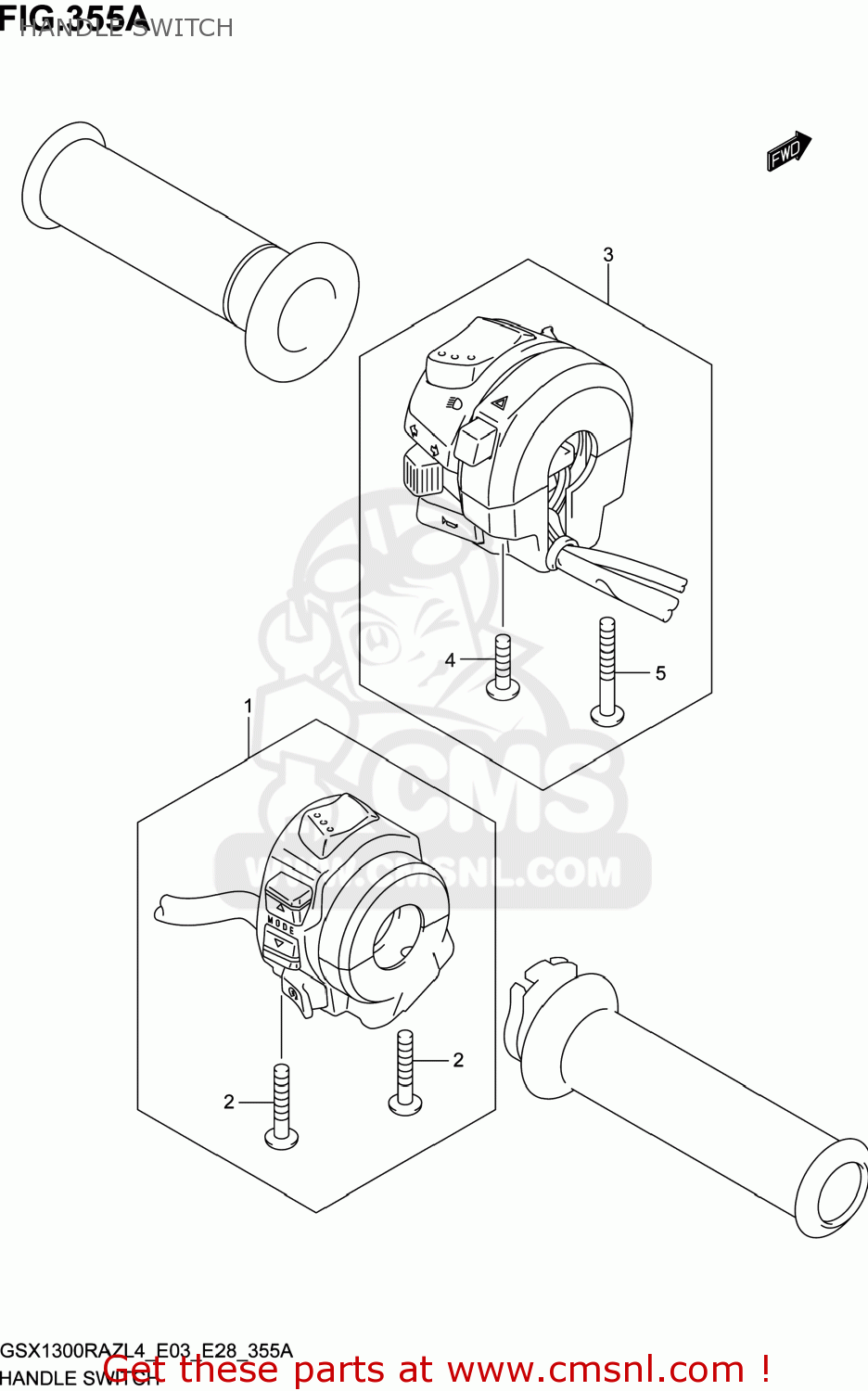 HANDLE SWITCH GSX1300RAZ HAYABUSA 2014 (L4) USA (E03)