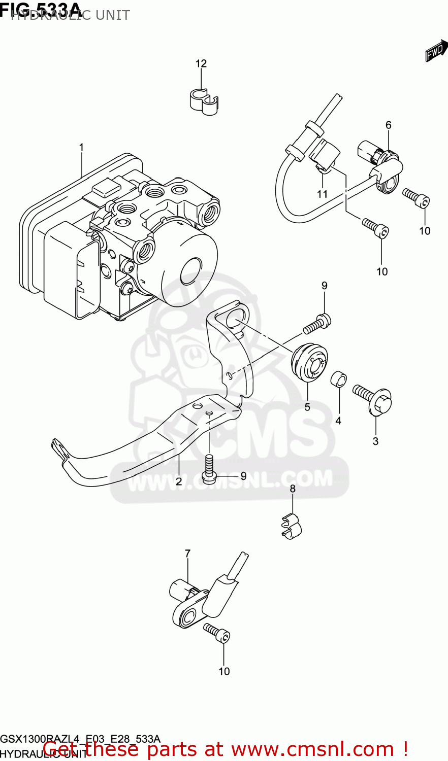 HYDRAULIC UNIT GSX1300RAZ HAYABUSA 2014 (L4) USA (E03)