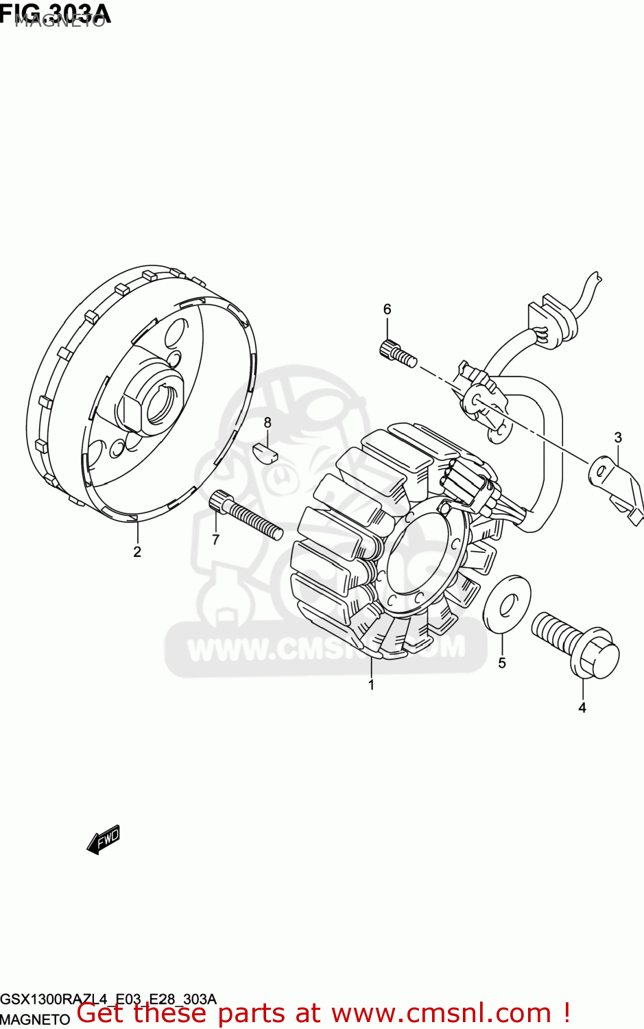 MAGNETO GSX1300RAZ HAYABUSA 2014 (L4) USA (E03)