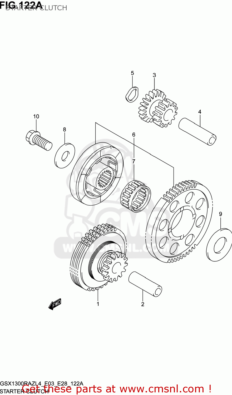 STARTER CLUTCH GSX1300RAZ HAYABUSA 2014 (L4) USA (E03)