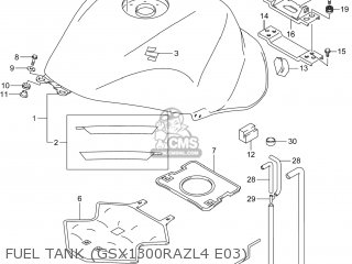 FUEL TANK (GSX1300RAZL4 E03) - GSX1300RAZ HAYABUSA 2014 (L4) USA (E03)