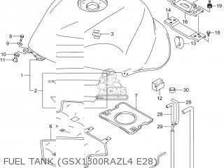 FUEL TANK (GSX1300RAZL4 E28) - GSX1300RAZ HAYABUSA 2014 (L4) USA (E03)