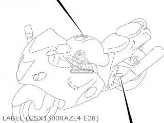 LABEL (GSX1300RAZL4 E28) - GSX1300RAZ HAYABUSA 2014 (L4) USA (E03)