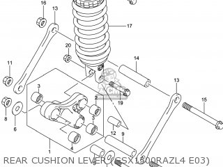 REAR CUSHION LEVER (GSX1300RAZL4 E03) - GSX1300RAZ HAYABUSA 2014 (L4) USA (E03)