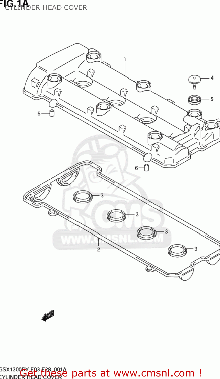 CYLINDER HEAD COVER GSX1300RZ HAYABUSA 1999 (X) USA (E03)