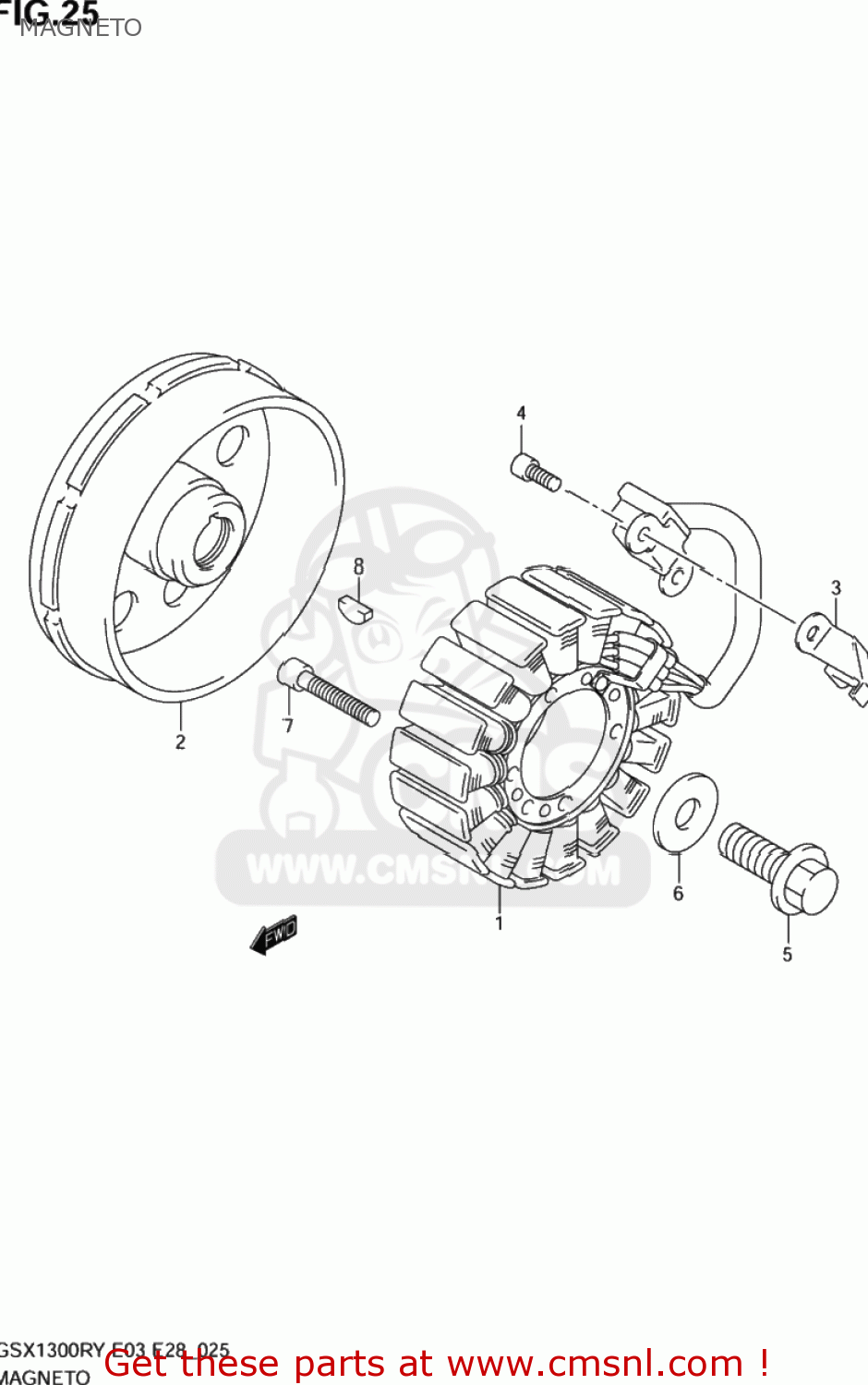 MAGNETO GSX1300RZ HAYABUSA 1999 (X) USA (E03)