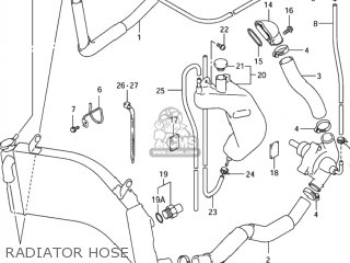 RADIATOR HOSE - GSX1300RZ HAYABUSA 1999 (X) USA (E03)