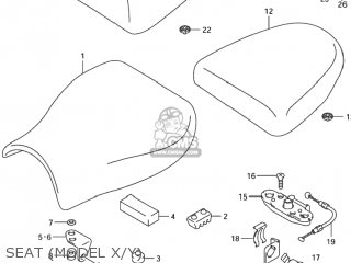 SEAT (MODEL X/Y) - GSX1300RZ HAYABUSA 1999 (X) USA (E03)