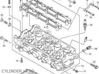 CYLINDER HEAD - GSX1300RZ HAYABUSA 2000 (Y) USA (E03)