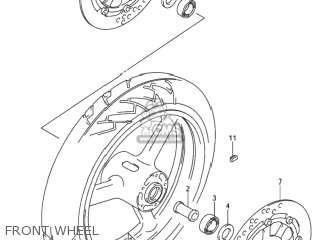 FRONT WHEEL - GSX1300RZ HAYABUSA 2000 (Y) USA (E03)