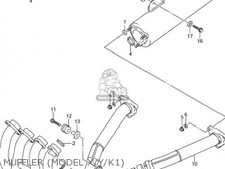MUFFLER (MODEL X/Y/K1) - GSX1300RZ HAYABUSA 2002 (K2) USA (E03)