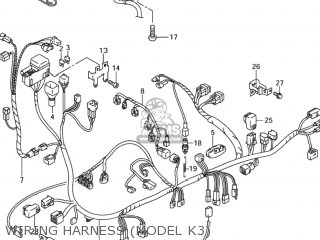 WIRING HARNESS (MODEL K3) - GSX1300RZ HAYABUSA 2002 (K2) USA (E03)