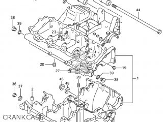 CRANKCASE - GSX1300RZ HAYABUSA 2003 (K3) USA (E03)