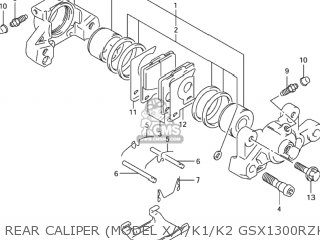 REAR CALIPER (MODEL X/Y/K1/K2 GSX1300RZK3) - GSX1300RZ HAYABUSA 2003 (K3) USA (E03)