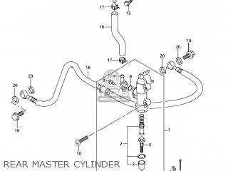 REAR MASTER CYLINDER - GSX1300RZ HAYABUSA 2004 (K4) USA (E03)