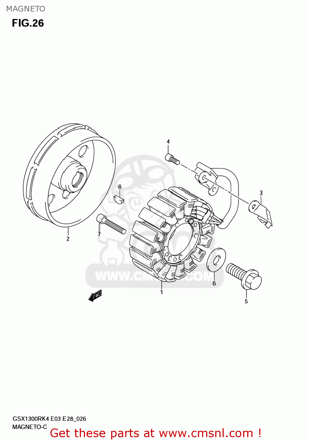 MAGNETO GSX1300RZ HAYABUSA 2005 (K5) USA (E03)