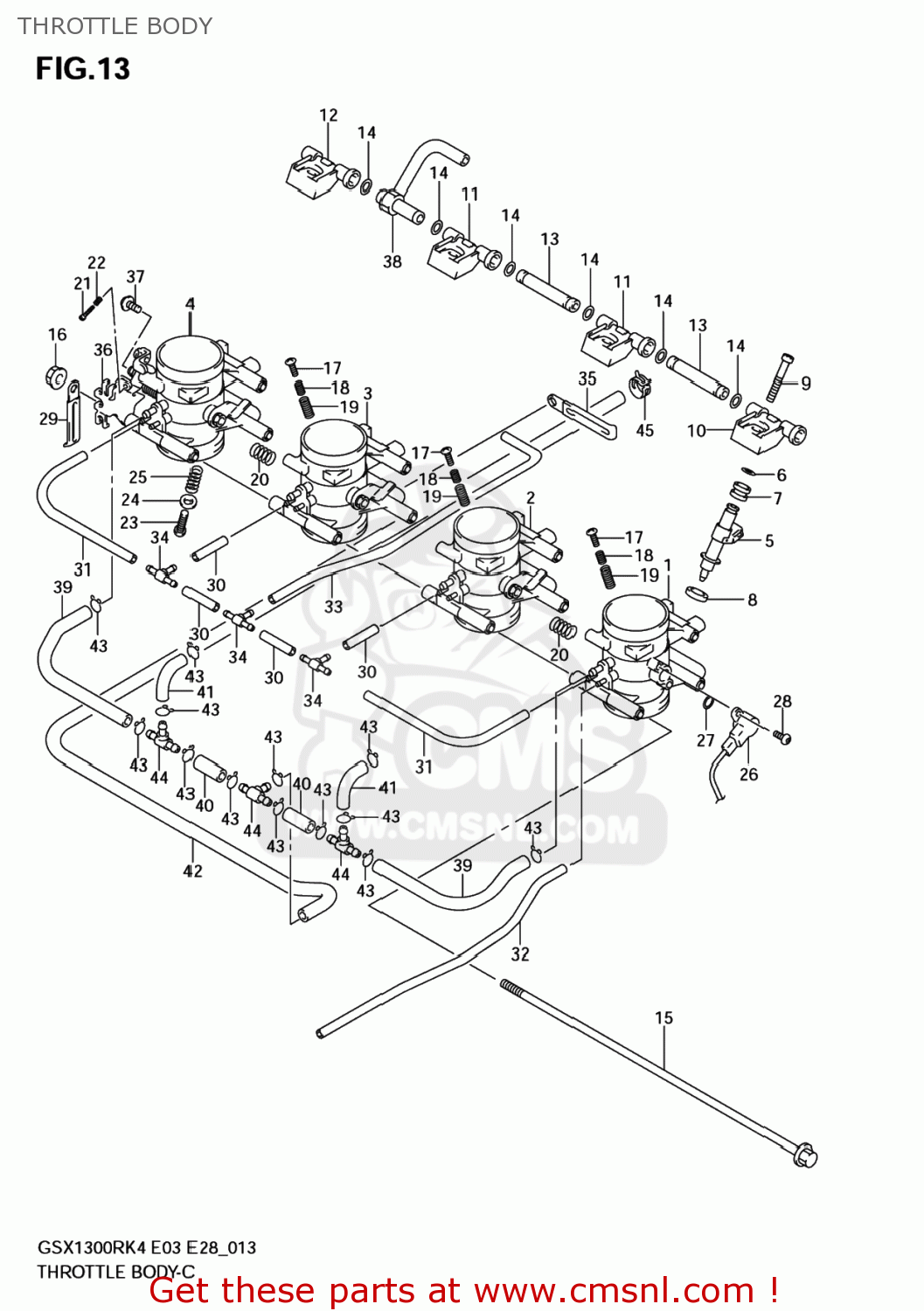 THROTTLE BODY GSX1300RZ HAYABUSA 2005 (K5) USA (E03)