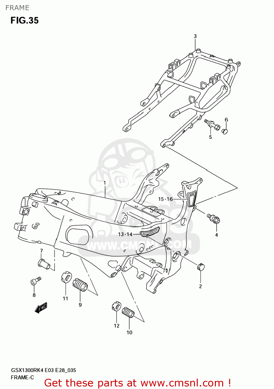 FRAME GSX1300RZ HAYABUSA 2006 (K6) USA (E03)