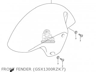 FRONT FENDER (GSX1300RZK7) - GSX1300RZ HAYABUSA 2006 (K6) USA (E03)