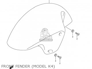 FRONT FENDER (MODEL K4) - GSX1300RZ HAYABUSA 2006 (K6) USA (E03)