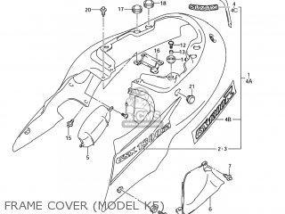 FRAME COVER (MODEL K5) - GSX1300RZ HAYABUSA 2007 (K7) USA (E03)