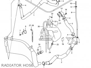 RADIATOR HOSE - GSX1300RZ HAYABUSA 2007 (K7) USA (E03)